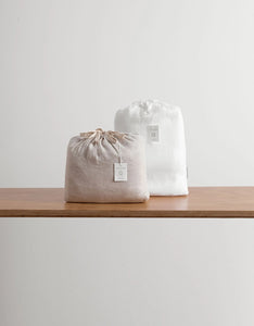 Bedroom Calm Bundle — European Linen Duvet Set, Sheet Set & 1 Goose Down Pillow IsleOfOmni