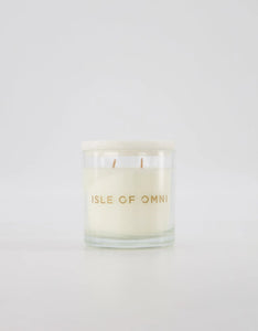 Cedar Oud & White Flower Candle — Medium IsleOfOmni